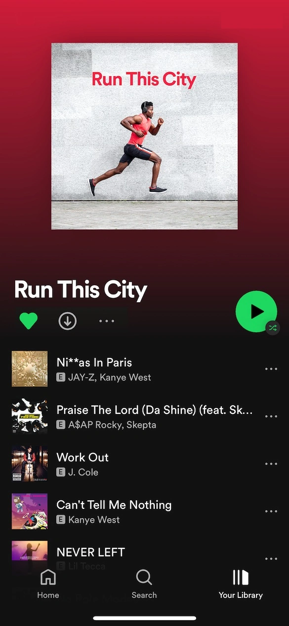 Run this city Playlist - Spotify
