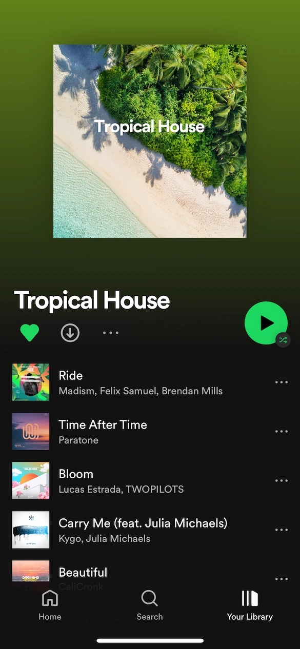 Tropical House Playlist - Spotify